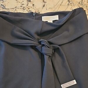 Michael Kors Dark Blue Tie-Front Trousers